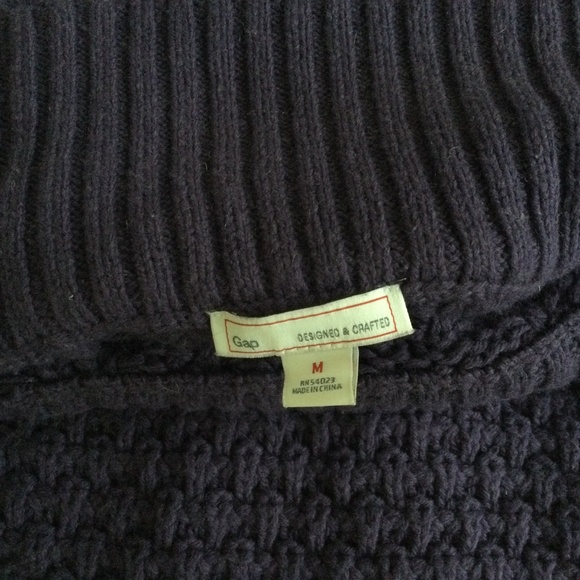 Gap Mockneck Chunky Long Tunic Sweater Purple/Blue - Sz Medium - Picture 14 of 16